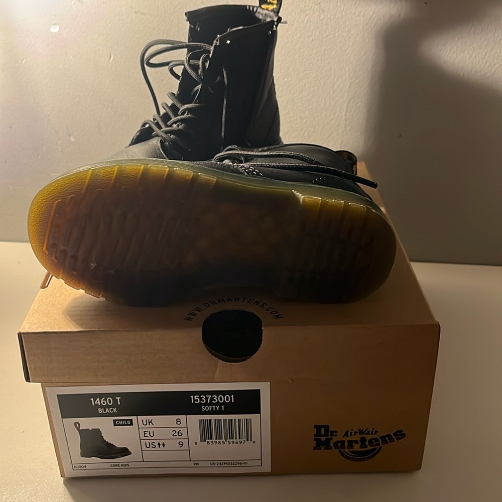 Toddler Size 9 Black Dr Marten Boots